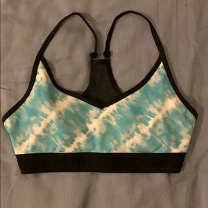 VS PINK ultimate sports bra blue tie dye racerback